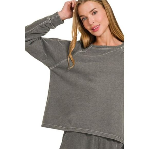 Zenana French Terry‎ Pigment Dye & Enzyme Wash 2 Pcs Set - Picture 2 of 3